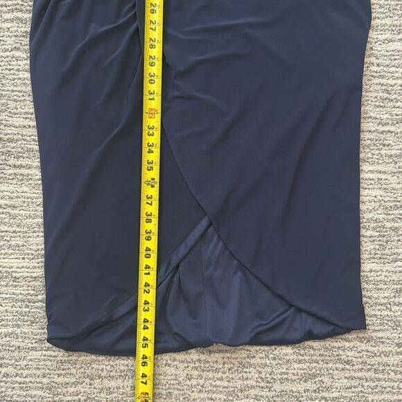 New La Femme 29812 Navy Mother of the Bride Midi Dress Size 10 - Picture 11 of 13